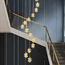 Axyaa Crystal LED Pendant Chandelier for Home Dining Living Room Decor