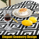 Axyaa Waterproof Flannel-Backed Vinyl Picnic Table Cloth for Indoor and Outdoor Dining