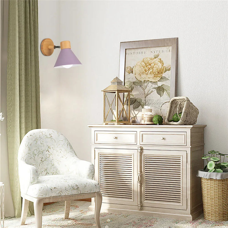 Axyaa Rotatable Metal Wall Sconce - Modern Bedside Lamp for Study Room