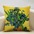 Axyaa Sunflower Oil Printed Cushion Cover - Van Gogh Inspired Decor Pillow Case