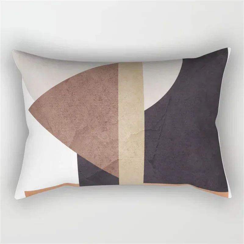 Axyaa Geometric Leaf Plant Print Pillowcase - Modern Nordic Sofa Cushion Cover