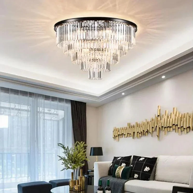 Axyaa Crystal Flush Ceiling Light for Home & Hotel Decoration