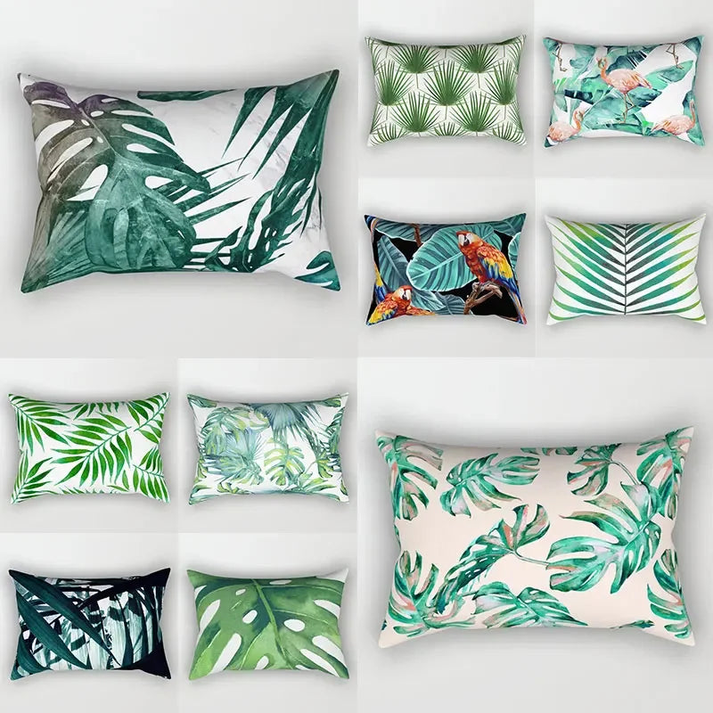 Axyaa Bohemian Plant Leaf Pillowcase for Home Decor 30*50