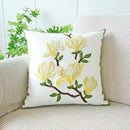 Axyaa Nordic Flower Embroidered Pillow Cover - Lightweight Luxury Home Decor