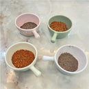 Axyaa Ceramic Seasoning Plates with Handles and Mini Milk Cups