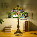 Axyaa Dragonfly Tiffany Table Lamp Glass Art Decor LED Luminaria