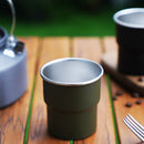Axyaa Stainless Steel Crimped Mug: Portable Frosted Water Cup