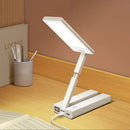 Axyaa Foldable LED Desk Lamp with Clock and USB Charging