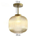 Axyaa Nordic Striped Lantern Glass Ceiling Light Chandelier for Living Room & Bedroom