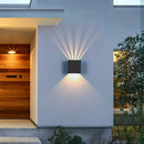 Axyaa Outdoor Black LED Wall Light Sconces - Waterproof, Adjustable Angle