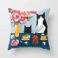 Axyaa Cute Animal Print Polyester Pillowcase for Bedroom Living Room 45x45cm