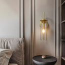 Axyaa Elegant Cracked Glass Chandelier - Modern All Copper Lighting for Living Room