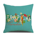 Tropical Birds Linen Pillowcase Set for Decorative Throw Cushions by Axyaa