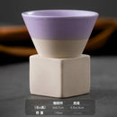 Axyaa Hand-Painted Ceramic Espresso Coffee Cup Set with Base.
