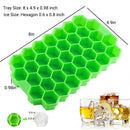 Axyaa Silicone Honeycomb Ice Mold with Lid for Cocktails & Whiskey
