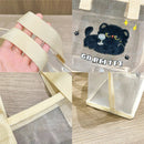 Axyaa Black Cat Mesh Handbag: Cute, Spacious, Versatile, Transparent Beach Bag