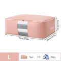 Axyaa Clothes Storage Bag: Quilt Organizer Box with Handle - Home Pillow Blanket Wardrobe Organizer