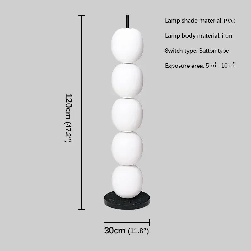 Axyaa Nordic LED Floor Lamp Modern Fashion Tomatoes on Sticks Standing Light