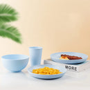 Axyaa Wheat Straw Tableware Set - Dinnerware Plates & Bowls for Camping & Home