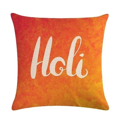 Axyaa Holi Holiday Pillowcase: Vibrant Decor for Home, Office, or Party