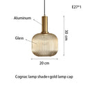 Axyaa Nordic Vintage Glass Pendant Lamp E27LED Bulb Bar Table Lamp