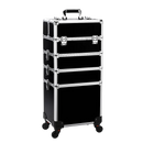 Axyaa Makeup Trolley Case with Wheels: 4-in-1 Organizer & Travel Vanity Case
