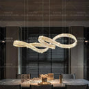 Axyaa Crystal Chandelier - Luxury Living Room Dining Ceiling Light