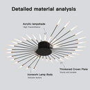 Axyaa Fan-shaped LED Ceiling Lamp: Modern Nordic Design for Stylish Indoor Lighting
