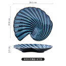 Axyaa Shell Plate - Ceramic Conch Plate for Restaurants and B&B