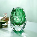 Axyaa Cut Water Green Gradient Glazed Vase for Living Room Entrance