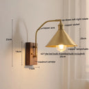 Axyaa Glass Copper LED Wall Lamp with Pull Chain Switch