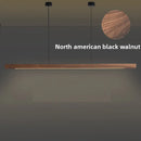Axyaa Pine Black Walnut Chandelier: Nordic Modern Pendant Light for Kitchen Island & Office