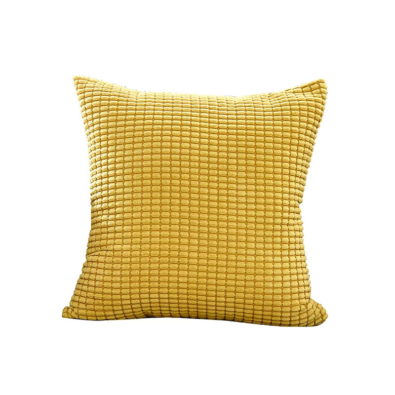 Axyaa Velvet Corduroy Pillow Cover 45x45cm: Super-Soft Striped Sofa Cushion for Romantic Home Decor