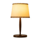 Axyaa Classic Leather Wooden Desk Lamp for Bed Living Room - E27