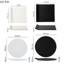Axyaa Stone Pattern Ceramic Plate - Matte Finish Molecular Cuisine Tableware