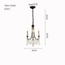 Axyaa French Crystal Chandelier, Retro Pearl Living Room Light