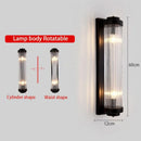 Axyaa Postmodern Crystal Wall Lamp American Minimalist Living Room Bedroom LED Lights