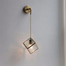 Axyaa Nordic Brass LED Wall Lamp Clear Glass Shade Bathroom Mirror Light