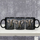Axyaa Elephant 3D Effect Black Coffee Mug 330ML