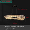 Axyaa Crystal Chandelier: Modern Luxury Oval LED Pendant Light