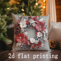 Axyaa Floral Festive Pillow Covers for Sofa Bedroom Car Cushion - Rectangular