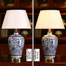 Axyaa Ceramic LED Desk Lamp for Stylish Bedroom and Hotel Room Decor