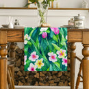 Watercolor Flowers Rabbit Table Runner | Axyaa Kitchen Dining Wedding Decor