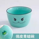 Axyaa Cartoon Ceramic Rice Bowl for Children, Cute Girl Design, Creative Tableware