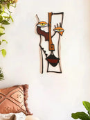 Axyaa Abstract Face Wooden Wall Decor Art for Home Office, Living Room, Bedroom