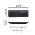 Axyaa Ceramic Sushi Plate Rectangle Dish for Restaurant Hotel Household Fish Grill