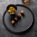 Axyaa Circular Ceramic Steak Plate - Restaurant Specialty Tableware