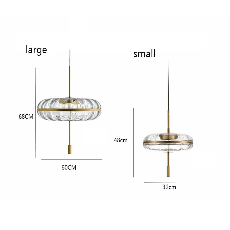 Axyaa Copper Glass LED Pendant Lights for Living Room, Restaurant, Hotel & Cafe