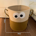 Axyaa Big Eye Laundry Basket: Foldable Hamper for Bathroom Storage & Kids' Toys