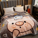 Axyaa Double Thickened Raschel Blanket: Winter Warm, Student Dormitory Quilt